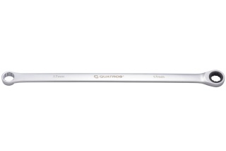 Quatros Klucz oczkowy bardzo długi z grzechotką 90 zębów 17mm 407mm QS50465A-17