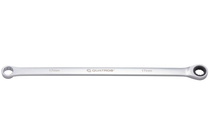 Quatros Klucz oczkowy bardzo długi z grzechotką 90 zębów 17mm 407mm QS50465A-17
