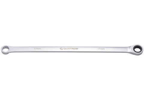 Quatros Klucz oczkowy bardzo długi z grzechotką 90 zębów 17mm 407mm QS50465A-17