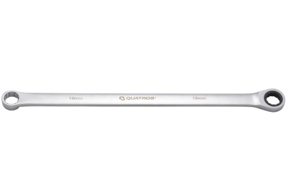 Quatros Klucz oczkowy bardzo długi z grzechotką 90 zębów 19mm 420mm QS50465A-19