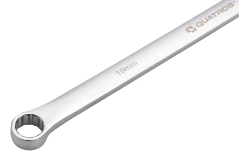 Quatros Klucz oczkowy bardzo długi z grzechotką 90 zębów 19mm 420mm QS50465A-19