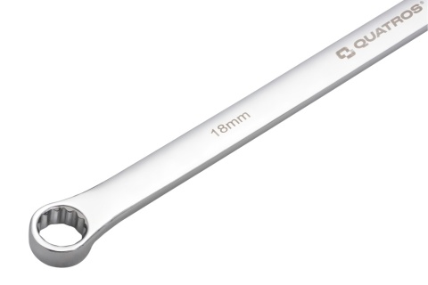 Quatros Klucz oczkowy bardzo długi z grzechotką 90 zębów 18mm 412mm QS50465A-18