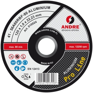 Andre Tarcza co cięcia aluminium 125x1mm ProLine 010024