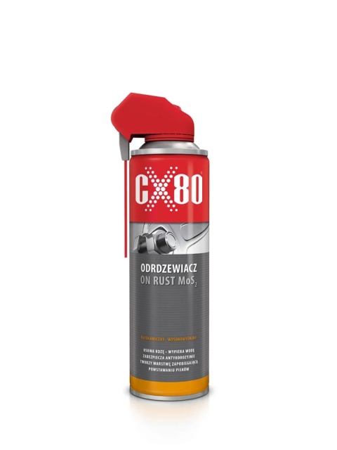 CX80 Odrdzewiacz z dwusiarczkiem molibdenu ON RUST MoS2 DUO-SPRAY 500 ml 48264