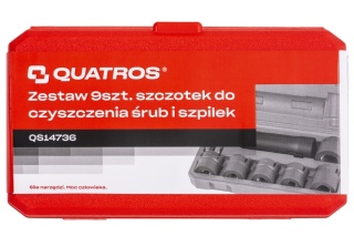 Quatros Zestaw szczotek do czyszczenia śrub i szpilek 9el. QS14736