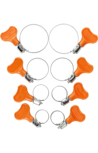 Waart Opaski zaciskowe ślimakowe z motylkiem 10-38mm 8szt. W31A408