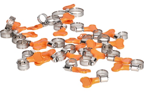 Waart Opaski zaciskowe ślimakowe z motylkiem 6-25mm 26 szt. organizer W31A426
