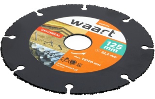 Waart Piła tarczowa 125 x 22.23 mm, nasyp z węglika spiekanego, do cięcia drewna z gwoździami W23H512