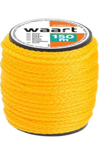 Waart Sznur murarski 150 m, plecionka, żółty W48B015