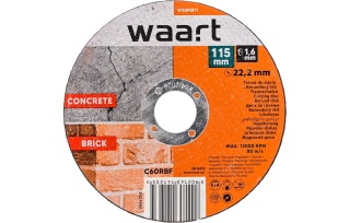 Waart Tarcza korundowa 115 x 1.6 x 22.2 mm, do betonu W23M811