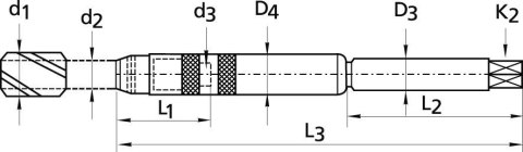 GÜHRING Wiertlo kret.krotk.DIN338HSS,typ N, chwyt cylindr.8,0mm GÜHRING