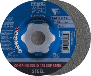 PFERD Sciernica tarcz.CC-GRIND Solid SGP STEEL 125mm PFERD