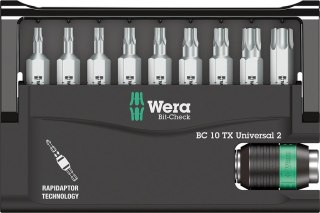 Wera Zestaw bitów Bit-Check 10 TX (TORX) Universal 2 Wera