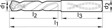 GÜHRING Wiertlo Ratio TiALN, chwyt 6537 HA 5xD, chlodzenie wewn.,10,80mm pelnoweglikowe GÜHRING