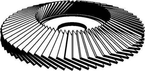 KLINGSPOR Sciernica listkowa talerzowa SMT624, wysklepiona 125mm K80 Klingspor