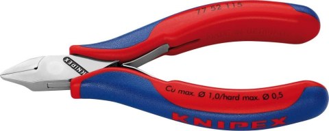 KNIPEX Szczypce tnące boczne dla elektroników, 115mm, główka płaska, 77 52 115, KNIPEX