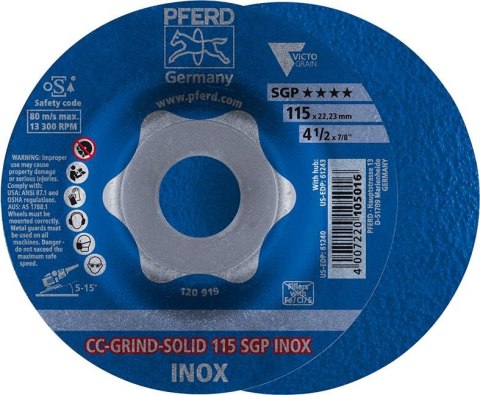 PFERD Sciernica tarcz.CC-GRIND Solid SGP INOX 115mm PFERD