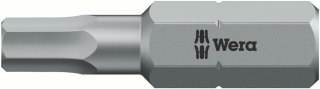 Wera Bit ciagliwo-twardy 1/4" DIN3126C6,3do srub z lbem z gniazdem 6-katnym 2,5x25mm Wera