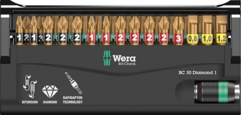 Wera Zestaw bitow Bit-Check 30 Diamond 1 Wera