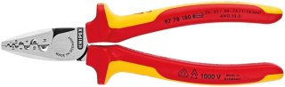 KNIPEX Szczypce VDE do zagniatania tulejek kablowych, 0,25-16mm, 180mm, 97 78 180, KNIPEX