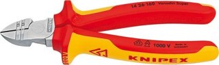 KNIPEX Szczypce tnące boczne do ściągania izolacji, VDE, 160mm, 14 26 160, KNIPEX