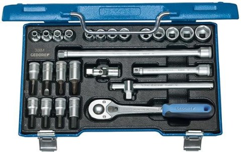 GEDORE Zestaw nasadek 3/8", 6-kątnych, 26-cz. 30IMU-10,, GEDORE GEDORE Zestaw nasadek 3/8", 6-kątnych, 26-cz. 30IMU-10,, GEDORE