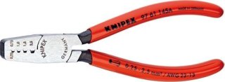 KNIPEX Szczypce do zagniatania tulejek kablowych 0,25-2,5mm, 145mm, 97 61 145 A, KNIPEX