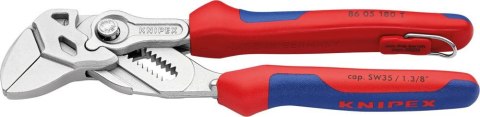 KNIPEX Szczypce - klucz, 180mm, z uchwytem do mocowania, 86 05 180 T, KNIPEX