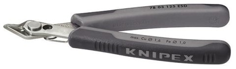 KNIPEX Szczypce tnące boczne ESD, 140 mm, dla elektroników, Fi 0,2-2,1 mm, 78 03 140, KNIPEX