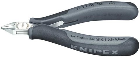 KNIPEX Szczypce tnące boczne dla elektroników, 115 mm, 77 72 115 ESD, KNIPEX