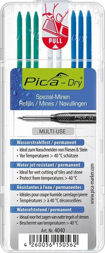 Pica Zest.zapas. wkladow do mark.do gleb.otw Pica-Drybiale,zielone,niebieskie Pica