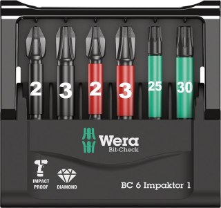 Wera Zestaw bitow Bit-Check 6 Impaktor 1 Wera