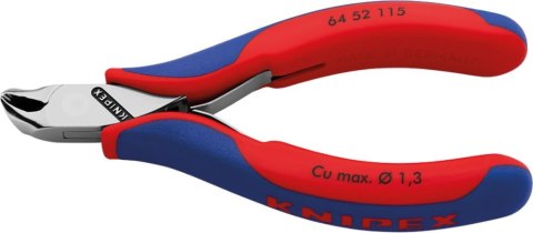 KNIPEX Szczypce tnące czołowe kątowe dla elektroników, 115 mm, 64 52 115, KNIPEX