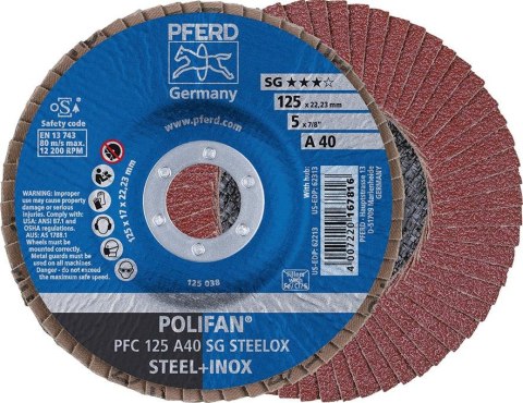 PFERD Sciernica listk./lamelk. A 40SG,wysklepiona 125mm K40 Pferd PFERD Sciernica listk./lamelk. A 40SG,wysklepiona 125mm K40 Pferd