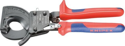 KNIPEX Nożyce do cięcia kabli, 250 mm, z grzechotka, 95 31 250, KNIPEX