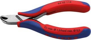 KNIPEX Szczypce tnące czołowe kątowe dla elektroników, 115 mm, 64 42 115, KNIPEX