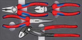 KNIPEX Zestaw szczypiec, 4-cz. w piankowej wkładce, 00 20 01 V15, KNIPEX