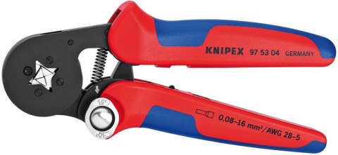 KNIPEX Szczypce do zagniatania tulejek kablowych, 0,08-10 + 16 mm2, KNIPEX