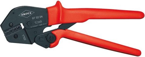 KNIPEX Szczypce do zagniatania złącz nieizolowanych 0,1-2,5 mm2, 250mm, 97 52 04, KNIPEX