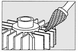 PFERD Frez trzp.ze stopow twar.stozek ostry 1225 3 6mm 12x25mm Pferd