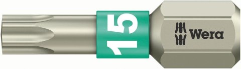 Wera Bit nierdzewny 1/4" DIN3126C6,3, do srub z gniazdem Torx 15x25mm Wera