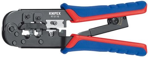 KNIPEX Szczypce dźwigniowe do zagniatania wtyków telefonicznych Western 6/8-biegunowych, 97 51 10, KNIPEX