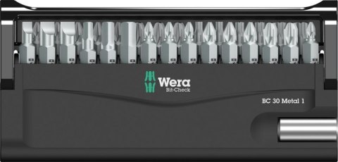 Wera Zestaw bitow Bit-Check 30 Metal 1 Wera