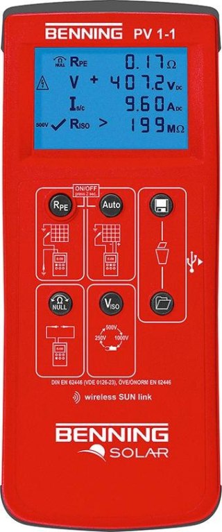 BENNING Testery instalacji fotowoltaicznych PV1-1 BENNING