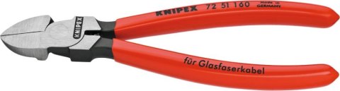 KNIPEX Szczypce tnące boczne do światłowodów, 160mm, 72 51 160, KNIPEX