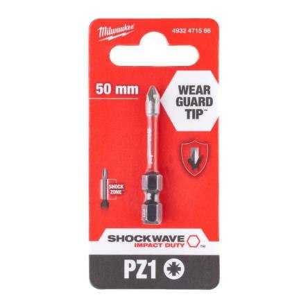 Milwaukee bit końcówka pz1 x 50mm/ 1szt. Shockwave 4932471566