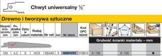 Milwaukee brzeszczot do piły szablastej 150/4,2mm hcs 3szt. Drewno / pcv 48001075