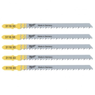 Milwaukee brzeszczot do wyrzynarki t344d 105mm komplet - 5szt. Do drewna szybkie cięcie 4932311633