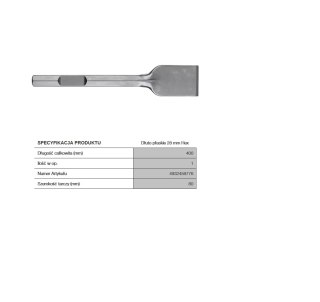 Milwaukee dłuto hex-28 80x400mm płaskie 4932459776