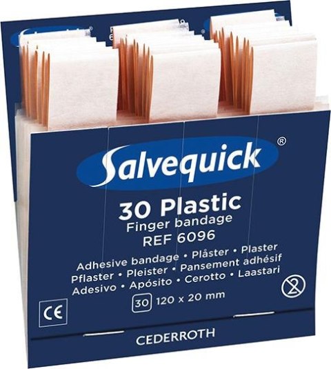 CEDERROTH Salvequick Refill wodoodporny opatrunek na palce 30szt. (6 szt.)